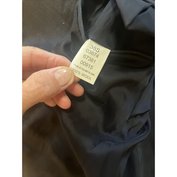 Jos. A. Bank Travelers Collection Tailored Fit Wool Blue Gray Blazer Jacket 38S - Picture 13 of 15